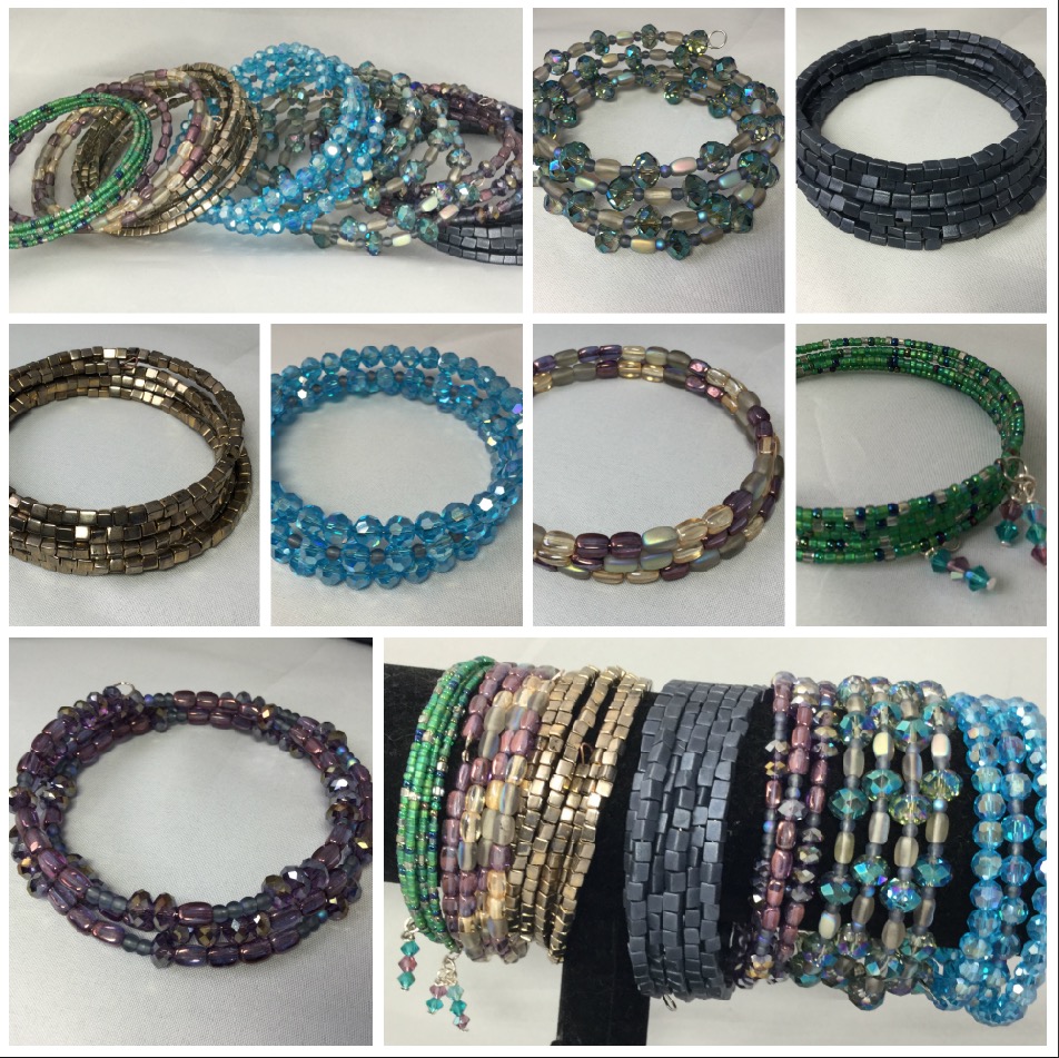 How To Make Beaded Memory Wire Bracelets Free Jewelry Pattern by Kristin  Omdahl