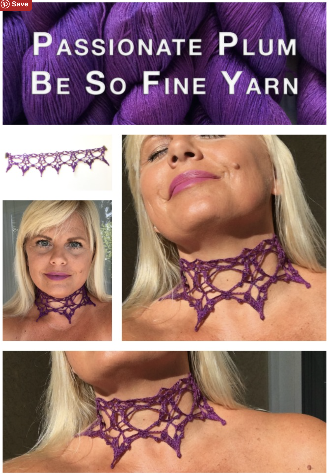 Lisette Crochet Lace Choker Necklace FREE Pattern Be So Fine Yarn by  Kristin Omdahl