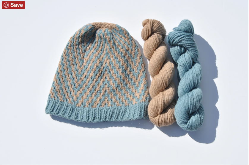 mosaic knit chevron hat pattern