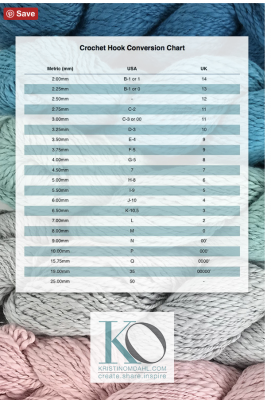 Crochet Hooks Conversion Chart