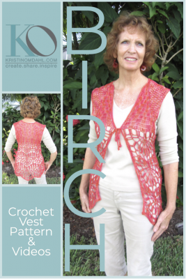 birch crochet lace vest pattern