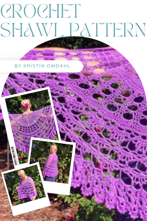 sadie purple crochet shawl pattern