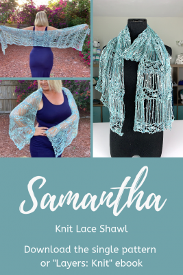 Samantha Knit Shawl Pattern by Kristin Omdahl
