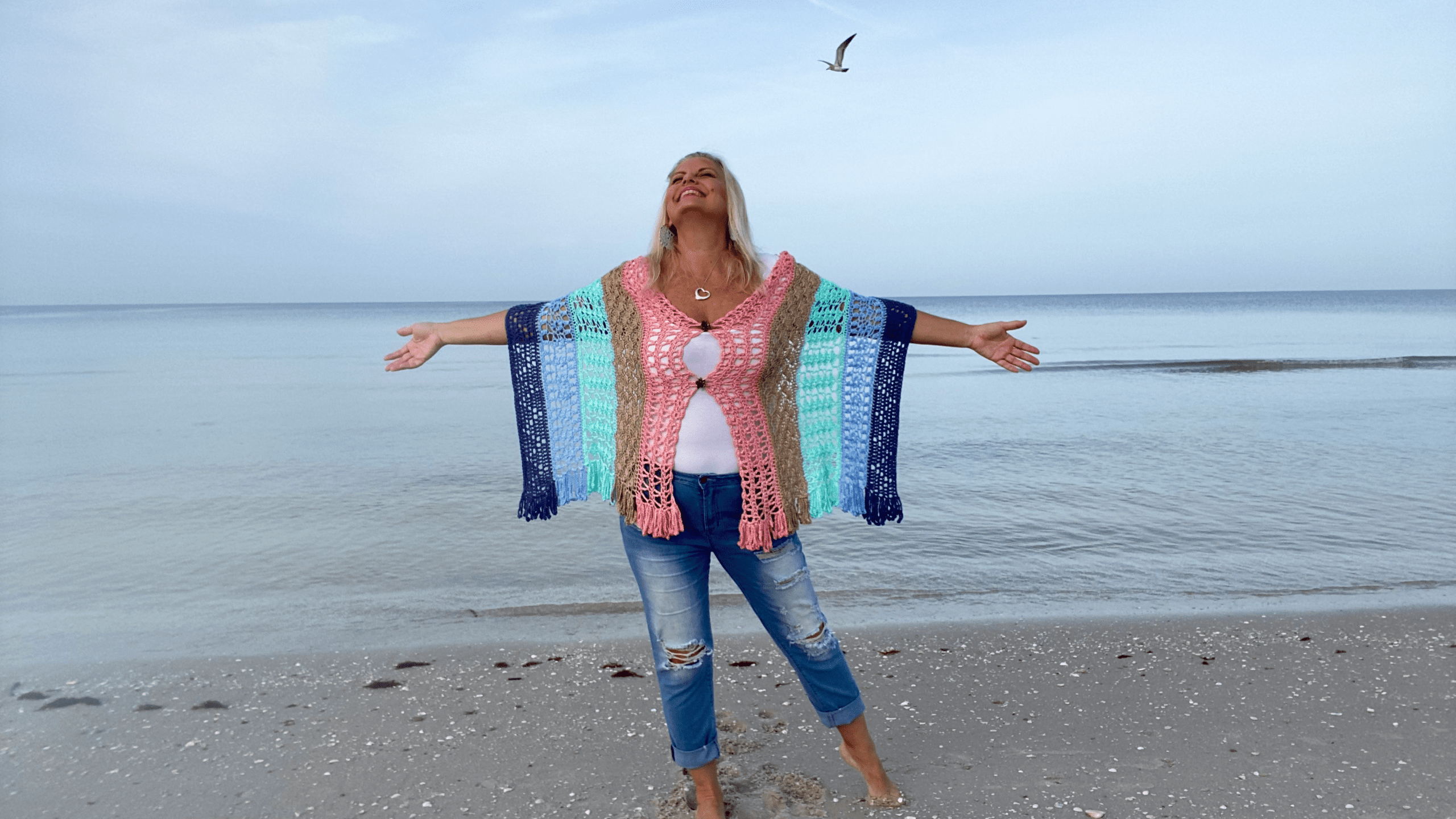 Layla Stitch Sampler Crochet Shawl Pattern