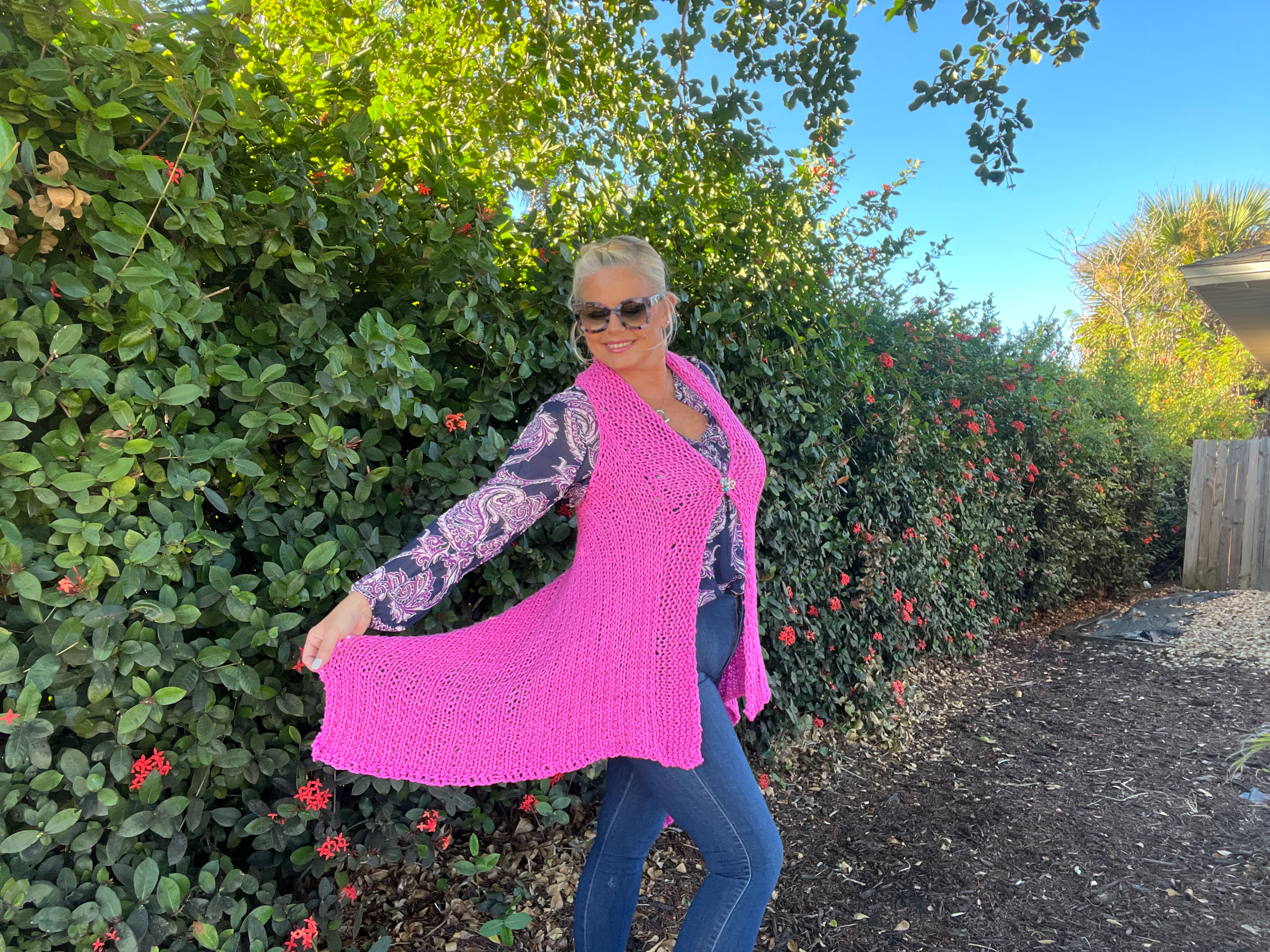 Posie Knit Cardi Wrap Vest Pattern - Image 6