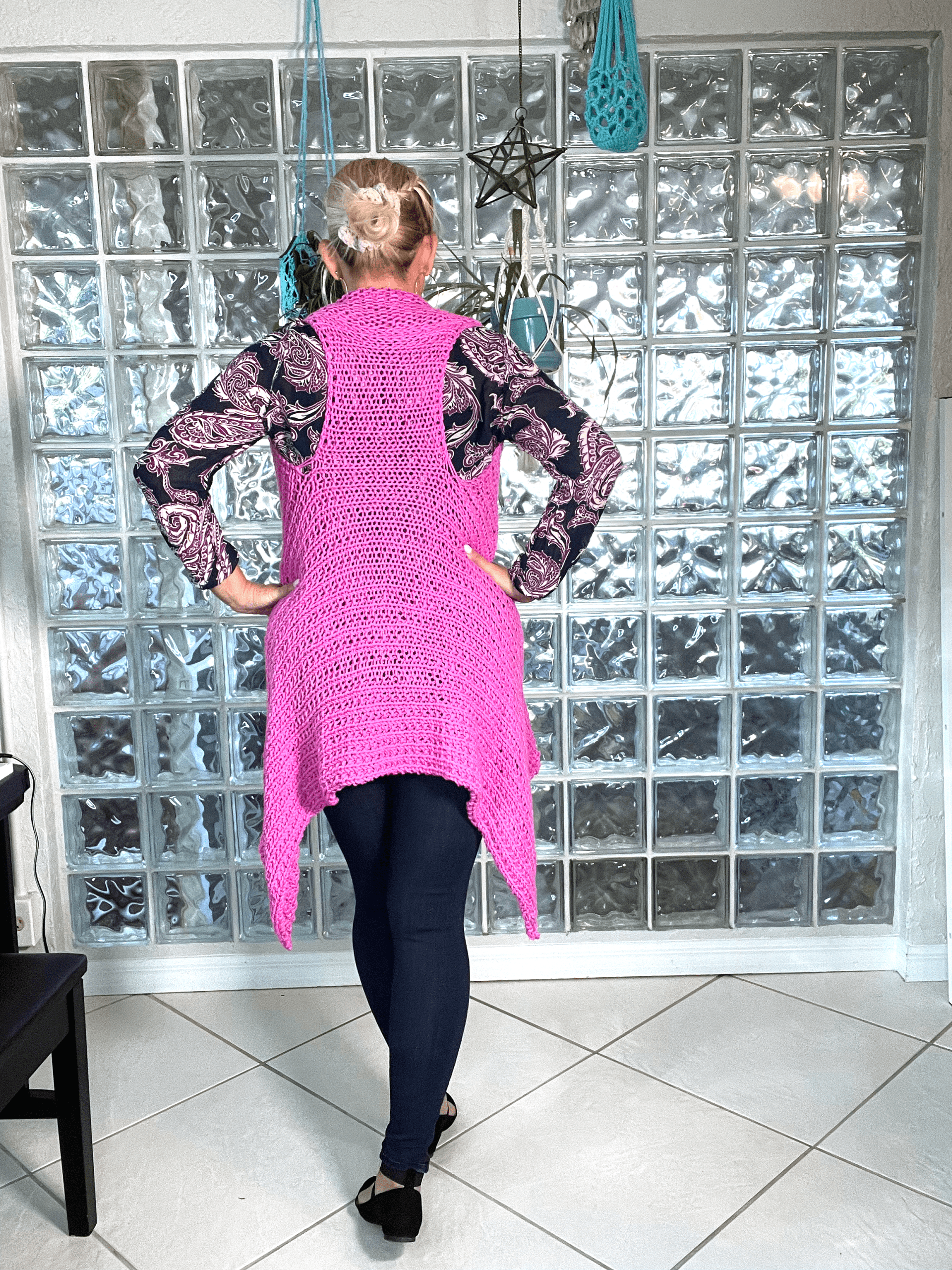 Posie Knit Cardi Wrap Vest Pattern - Image 9