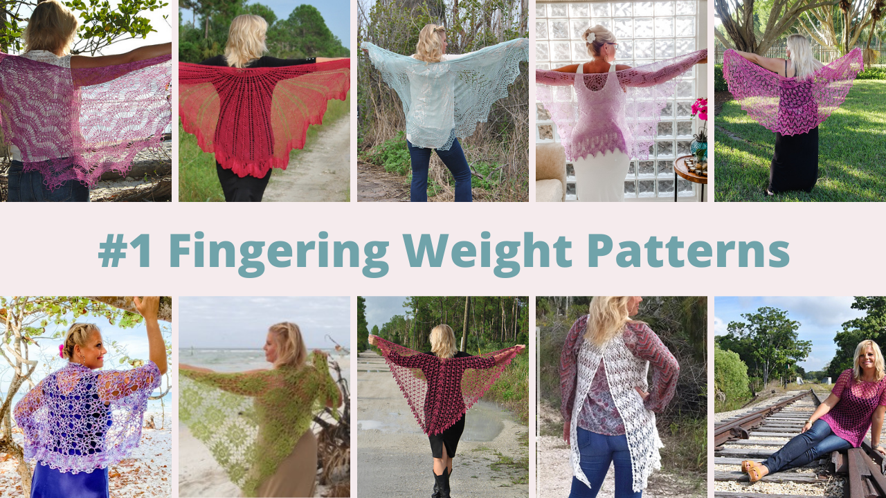 Roundup: 10 Free Crochet Patterns for Fingering Weight Shawls - CrochetKim™