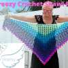 easy breezy crochet shawl pattern by Kristin Omdahl