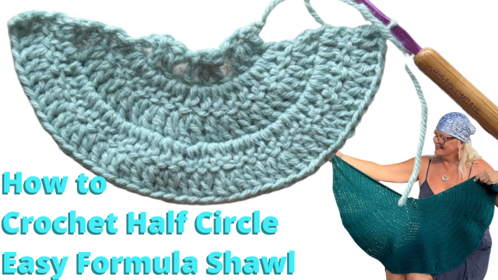 crochet half circle shawl pattern