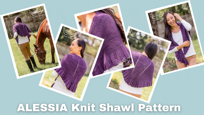 Alessia knit shawl pattern page