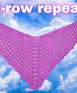 Iona easy 2 row repeat crochet shawl pattern