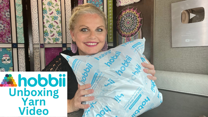 Hobbii Yarn unboxing with Kristin Omdahl