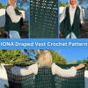 IONA draped vest crochet pattern