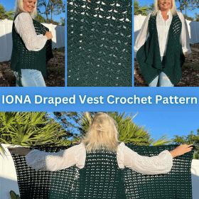 Iona Easy 2 Row Repeat Crochet Shawl Pattern | Kristin Omdahl