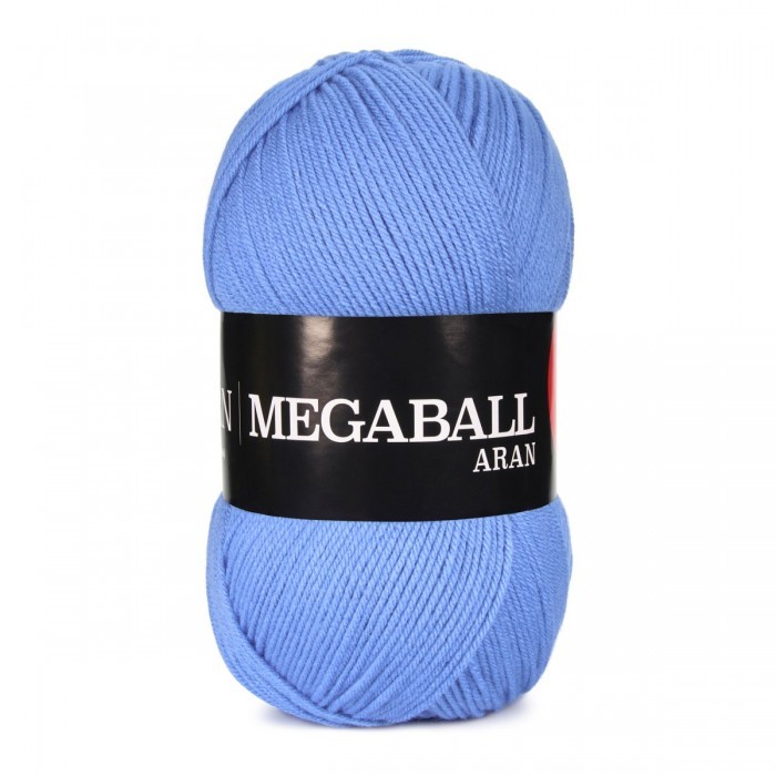 Megaball aran yarn by Hobbii Yarns in color cornflower