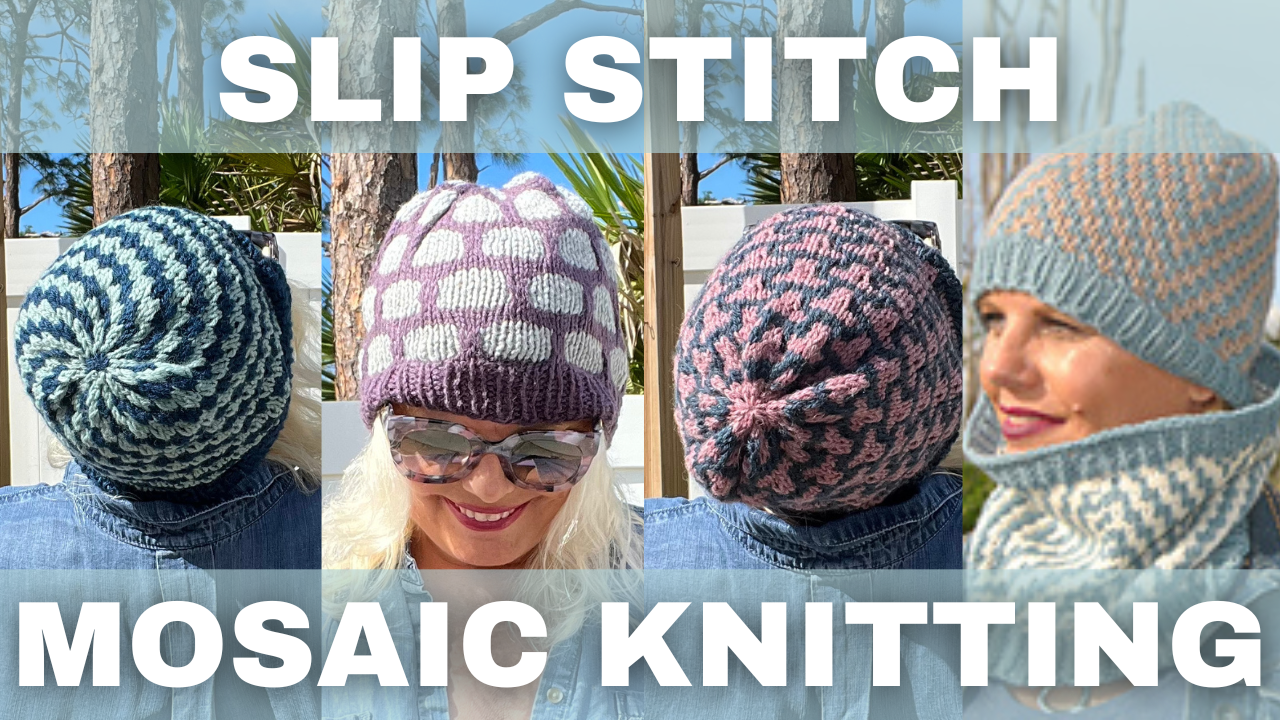 slip stitch mosaic knitting patterns by Kristin Omdahl