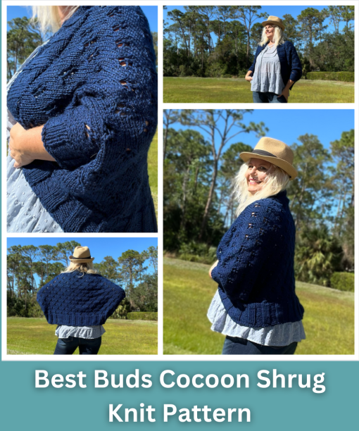 Best Buds knit cocoon shrug pattern