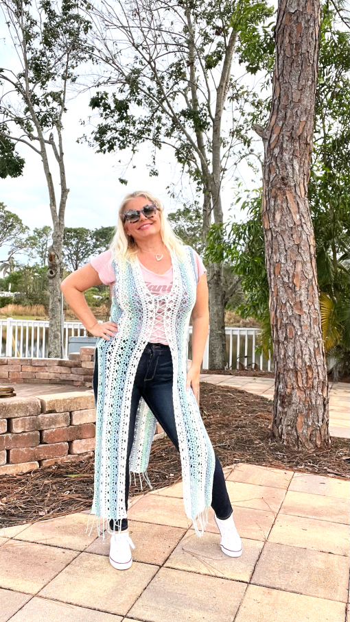 Gigi Duster Vest Crochet Pattern by Kristin Omdahl