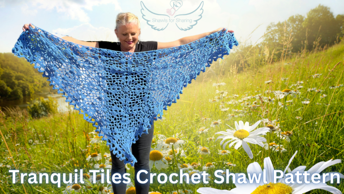Tranquil Tiles Crochet Shawl Pattern by Kristin Omdahl