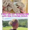 Jeannie Velvet Crochet Scrunchies Digital Download Pattern