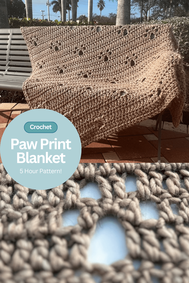 Paw Print Crochet Blanket Pattern Kristin Omdahl