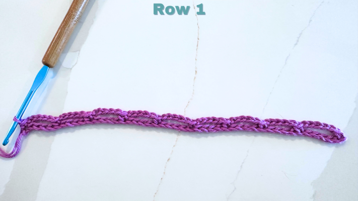 sweet Clara crochet photo tutorial row 1