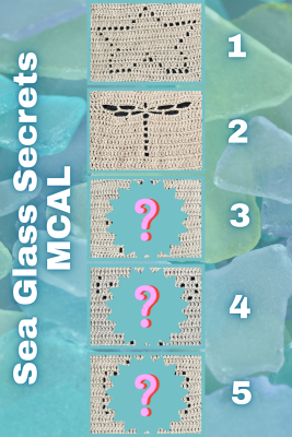 dragonfly square from sea glass secrets MCAL #2