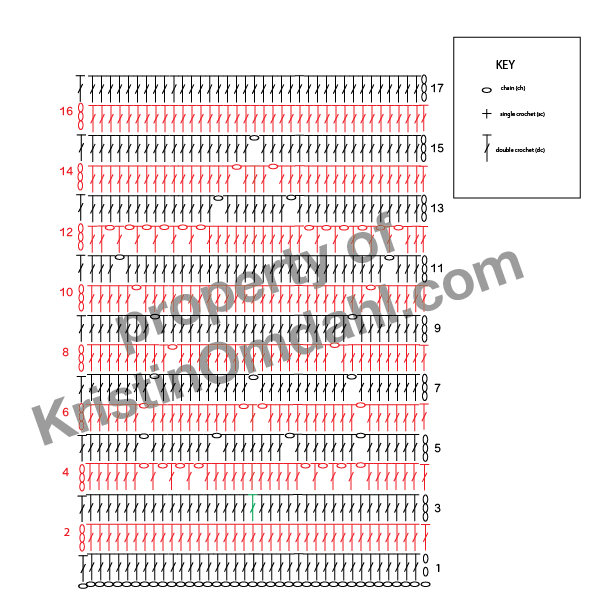 Sea Glass Secrets MCAL mystery crochet along chart #1