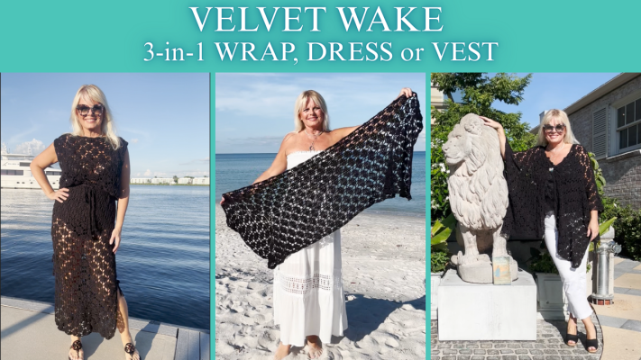 Velvet Wake Free Crochet Pattern Vest Dress or Wrap