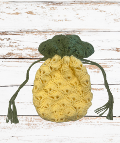 Pineapple Pouch Drawstring Bag Crochet Pattern (Ad-Free PDF)