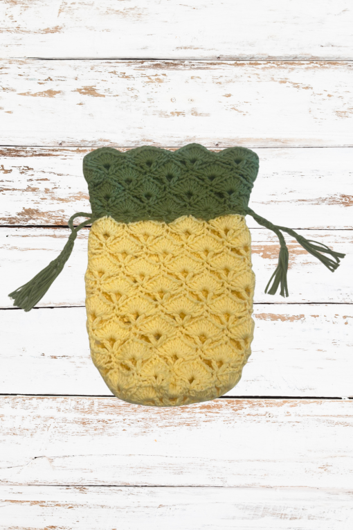 Pineapple Pouch Drawstring Bag Crochet Pattern (Ad-Free PDF) - Image 2