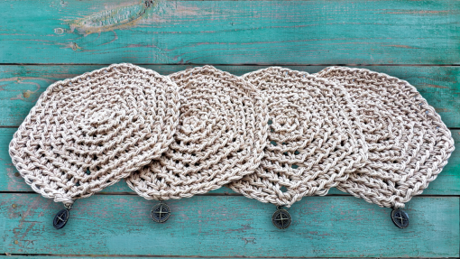 Luca’s Compass Rope Coasters – Ad-Free PDF Crochet Pattern