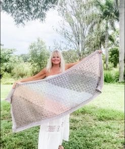Driftwood Horizon Bias Wrap Shawl | Ad-Free PDF Crochet Pattern