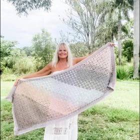 Driftwood Horizon Bias Wrap Shawl | Ad-Free PDF Crochet Pattern
