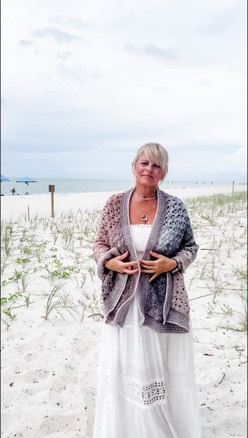 Driftwood Horizon Bias Wrap Shawl | Ad-Free PDF Crochet Pattern - Image 8