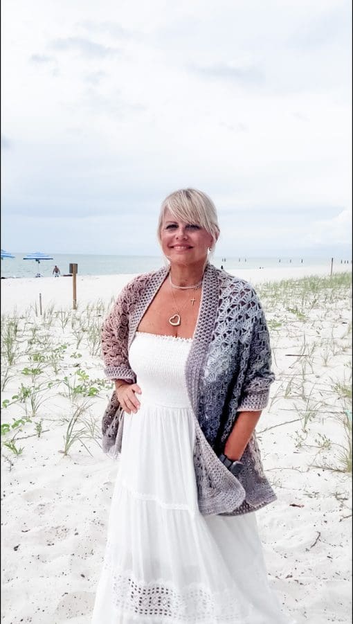 Driftwood Horizon Bias Wrap Shawl | Ad-Free PDF Crochet Pattern - Image 10