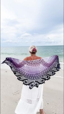 Moonstone Tide Crochet Shawl Pattern