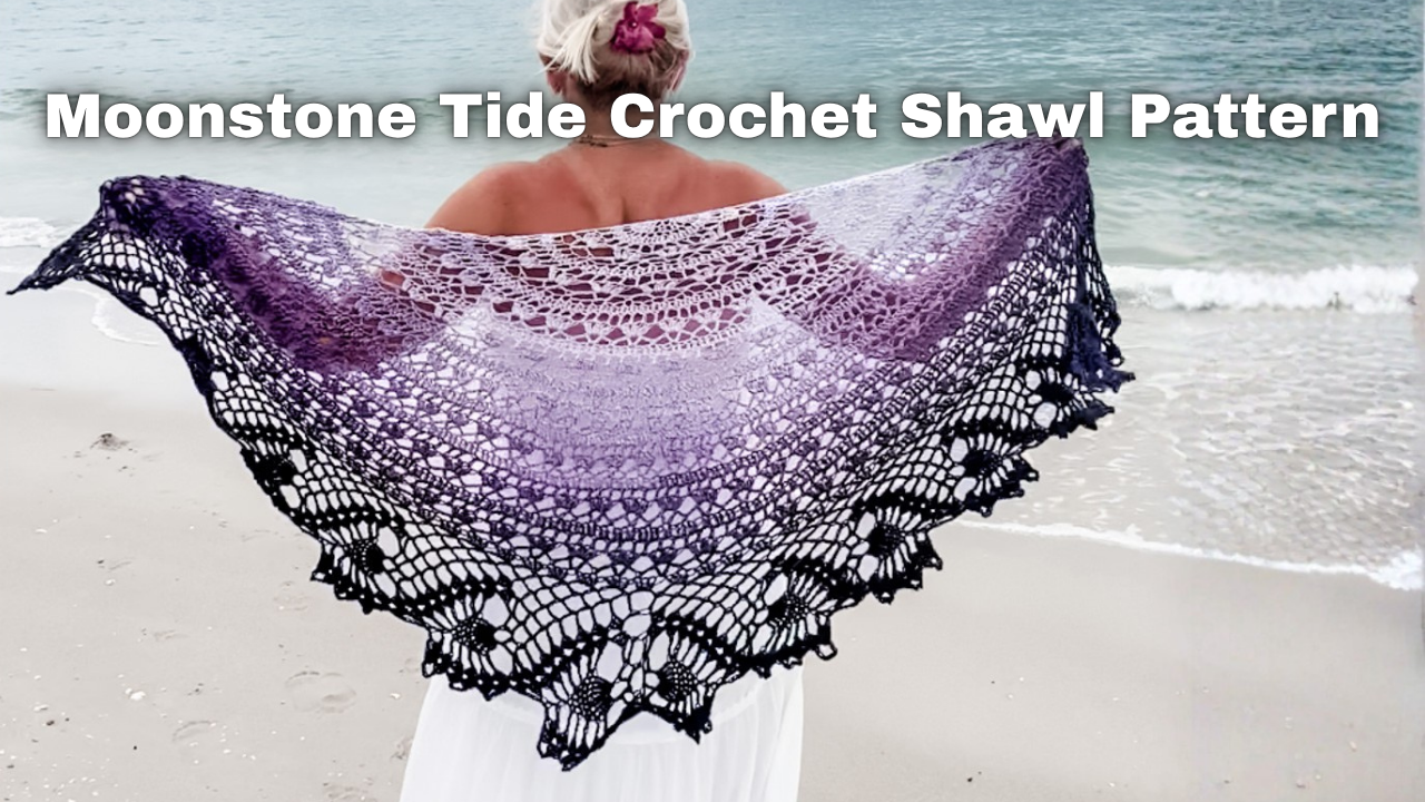 Moonstone Tide Crochet Shawl