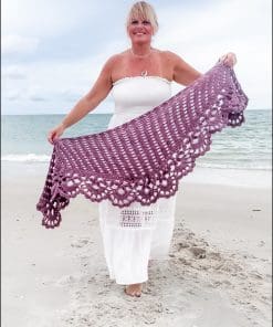 Alternative view of Seafarer's Song Shawlette | Ad-Free PDF Crochet Pattern