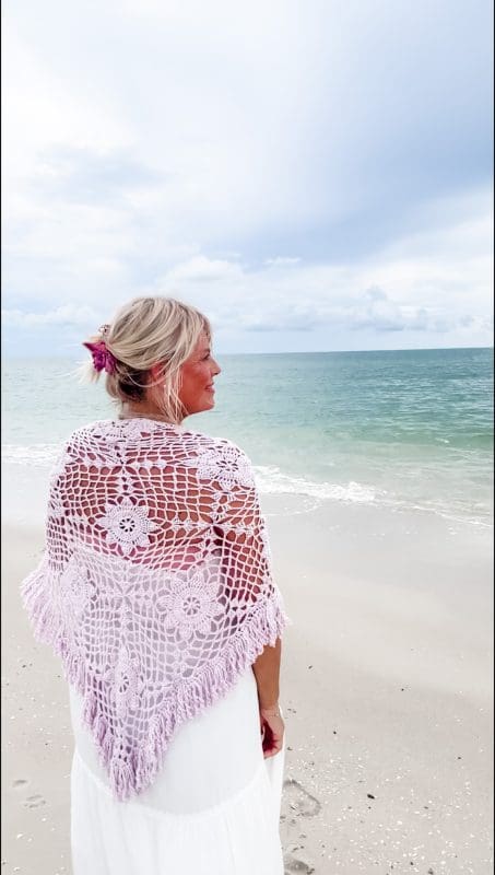 Tidal Whisper Shawl | Ad-Free PDF Crochet Pattern