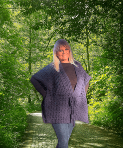 Alternative view of Bioluminescence Bloom Ruana | Ad-free PDF Pattern