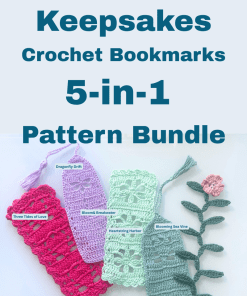Sea Glass Keepsakes 5-in-1 Crochet Bookmarks Crochet Pattern Bundle