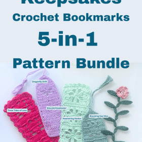 Sea Glass Keepsakes 5-in-1 Crochet Bookmarks Crochet Pattern Bundle